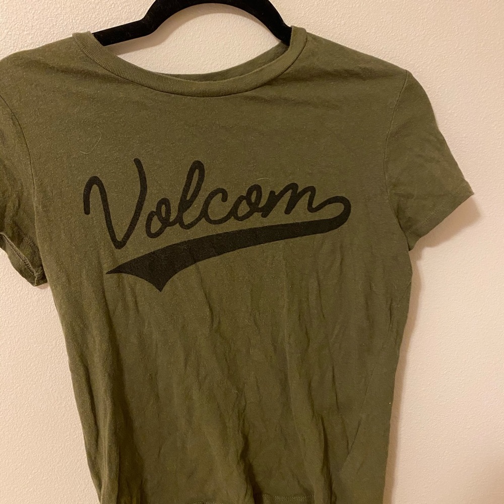 Olive Green Volcom Graphic Tee Size XS